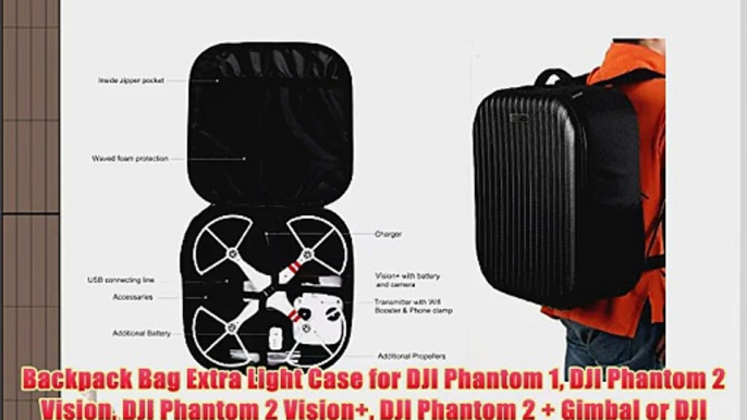 Backpack Bag Extra Light Case for DJI Phantom 1 DJI Phantom 2 Vision DJI Phantom 2 Vision