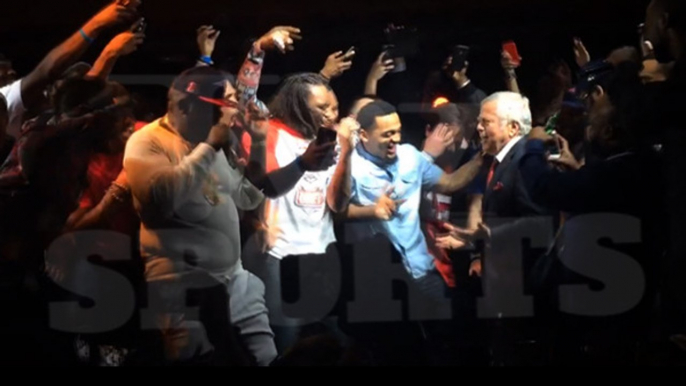 Patriots owner Robert Kraft getting on the stage and turning up with Rick Ross -- EPIC!!!