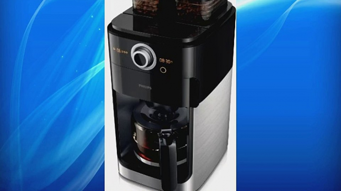 Philips HD7762/00 Coffee Maker with Glass Jug Grind and Brew System 1.2 Litre 1000 Watt - Black