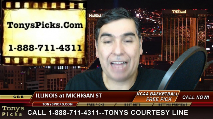 Michigan St Spartans vs. Illinois Fighting Illini Free Pick Prediction NCAA College Basketball Odds Preview 2-7-2015