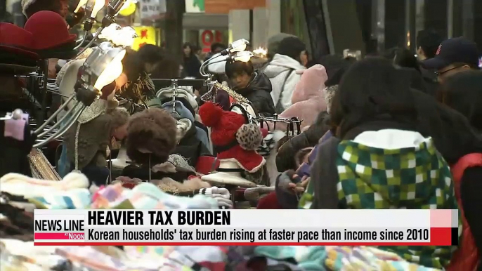 Korean households' tax burden rise in faster pace than income