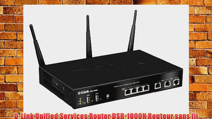 D-Link Unified Services Router DSR-1000N Routeur sans fil commutateur 4 ports Gigabit Ethernet