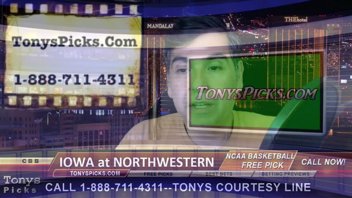 Northwestern Wildcats vs. Iowa Hawkeyes Free Pick Prediction NCAA College Basketball Odds Preview 2-15-2015