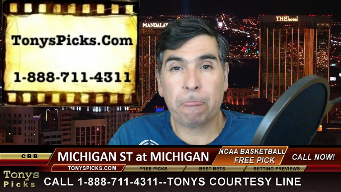 Michigan Wolverines vs. Michigan St Spartans Free Pick Prediction NCAA College Basketball Odds Preview 2-17-2015