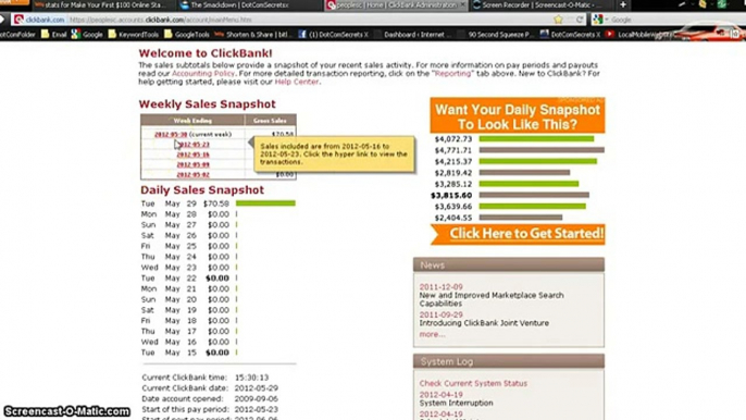 dot com secrets x   my results day 21 FIRST Clickbank Sale! - Dotcomsecrets x