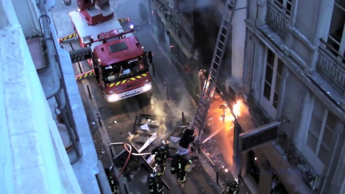 Paris Firemen Rescue Eight Parisians from Fiery Inferno on Rue de la Huchette