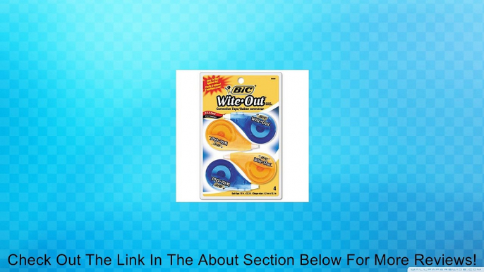 Wite-Out EZ Correct Correction Tape, Non-Refillable, 1/6" x 400", 4/Pack Review