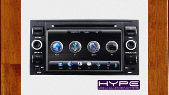 HYPE HSB6005GPS Autoradio 2 DIN GPS 16cm DVD / DivX USB SD pour FORD FOCUS C-MAX