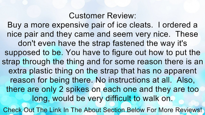 Celsius Sure-Grip Ice Cleats with Buckle-On Spikes Review