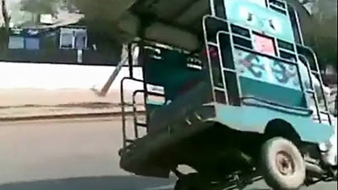 Funny Rickshaw Driving