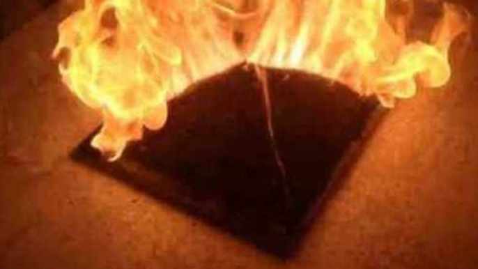 Pyramid of Matches Results in Fiery Chain Reaction