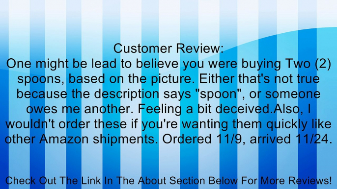 12 Inches Stainless Steel Mixing Spoon, Spiral Pattern Bar Cocktail Shaker Spoon Review