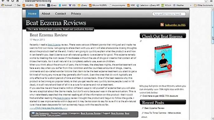 Beat Eczema Reviews- How to beat eczema