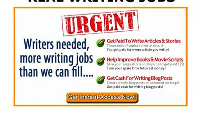 Real Writing Jobs - Thousands of Online Writing Jobs at Home