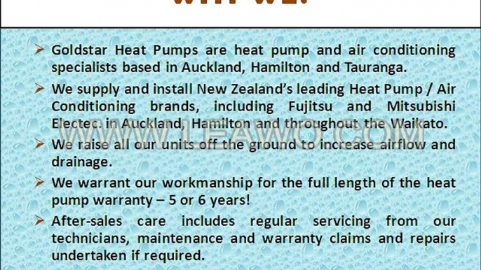 Goldstar Heat Pumps-Leading Heat Pump & Air Conditioning Dealers in New Zealand