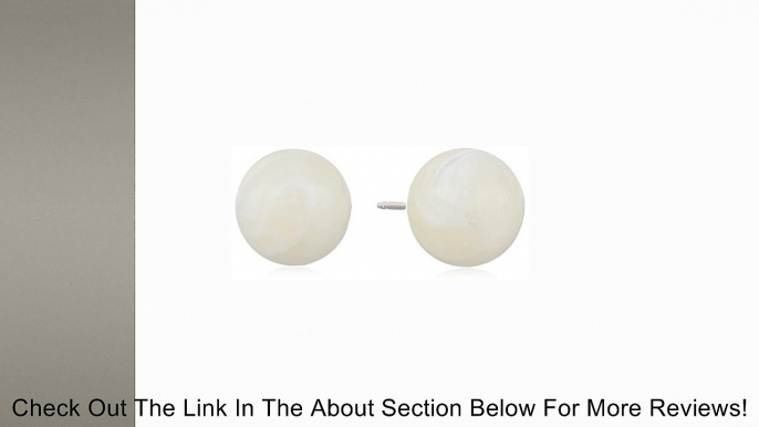 Sterling Silver 10mm White Mother-Of-Pearl Stud Earrings Review