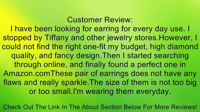 14k White Gold 8 Stone Hoop Diamond Earrings (G-H, I1-I2, 0.50 carat) Review