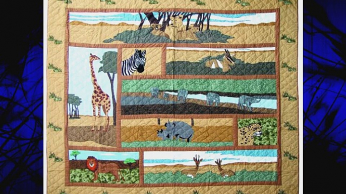 Patch Magic Safari King Quilt 105-Inch by 95-Inch