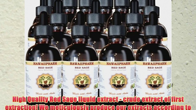 Red Sage Liquid Extract Organic Red Sage (Salvia Miltiorrhiza) Tincture 15x4 oz