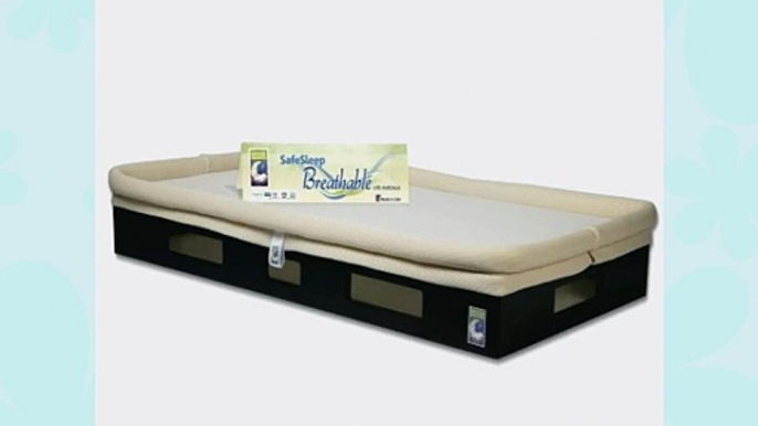 Secure Beginnings SafeSleep Breathable Crib Mattress (Khaki Mattress w/ Espresso Base)