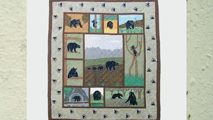 Patch Magic Luxury King Bear Country Quilt 120-Inch by 106-Inch