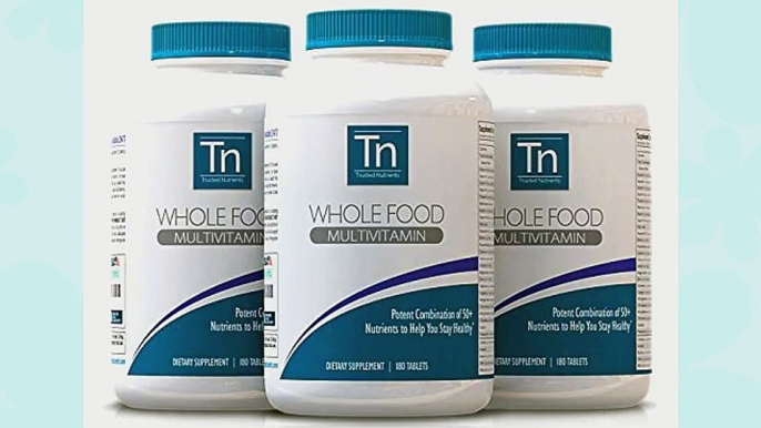 Trusted Nutrients Whole Food Multivitamin 3x 180 Count 75+ Nutrients that Help you Get Healthy