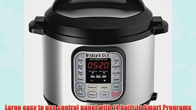 Instant Pot IP-DUO60 7-in-1 Programmable Pressure Cooker 6Qt/1000W Stainless Steel Cooking