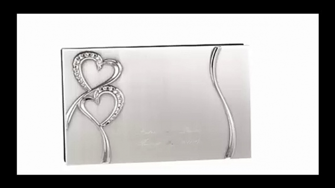 Hortense B. Hewitt Wedding Accessories Silver-Plated Guest Book, Sparkling Love