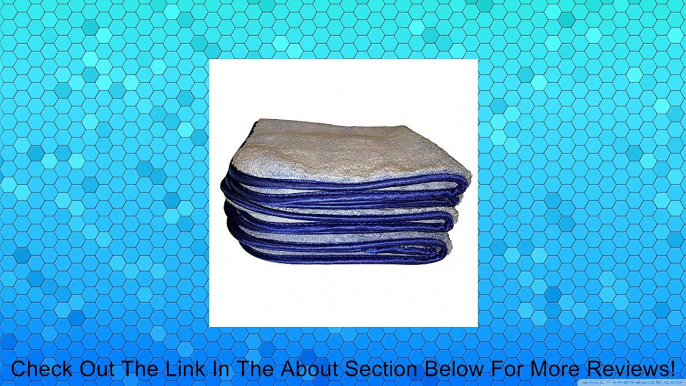 BooYah Clean! Auto Detailing Towels - Professional Grade Premium 75/25 Split Microfiber Cloth 16" X 16" 520 GSM (Pack of 3) - Best Microfiber Cleaning Cloth Preferred By Professional Detailers. The Cleaning Microfiber That's Super Thick, Very Absorbent wi