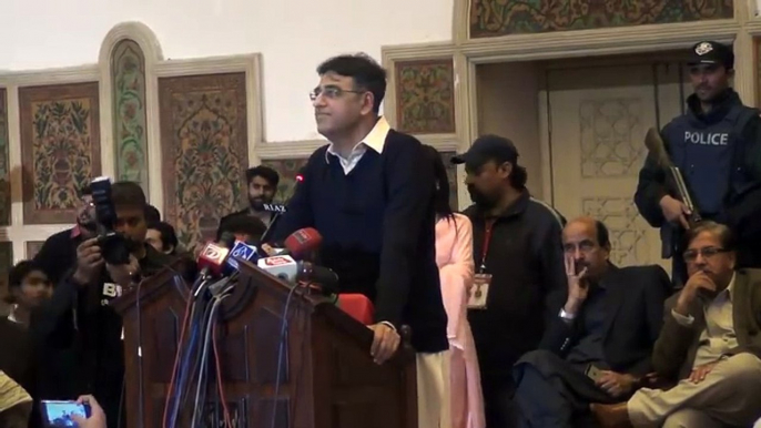 Asad Umar Speech at PTI Womens Convention Awain-e-Iqbal for International Women's Day Lahore (March 9, 2015)