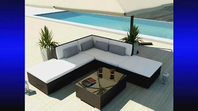 Uduka Outdoor Sectional Patio Furniture Espresso Brown Wicker Sofa Set Porto 6 Off White All