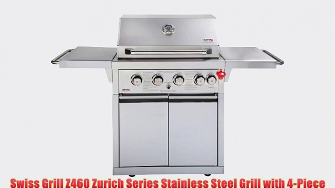 Swiss Grill Z460 Zurich Series Stainless Steel Grill with 4-Piece Burner Unit/Infrared Rear