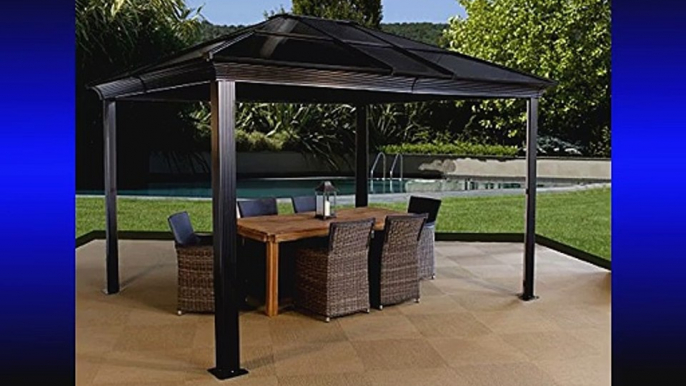 SEDONA 12'x14' - Dark Brown (#53) Hard Top Sun Shelter Aluminum Structure 8mm Polycarbonate