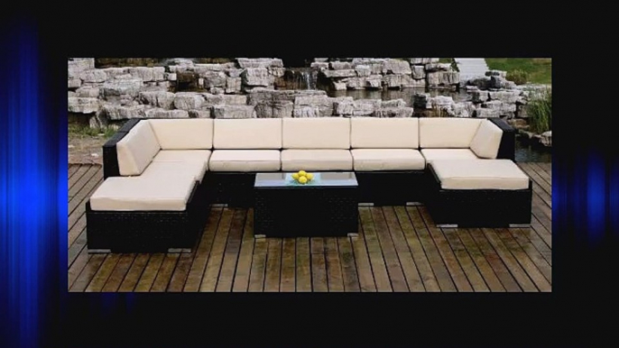 ohana collection PN0902 Genuine Ohana Outdoor Patio Wicker Furniture 9-Piece All Weather Gorgeous