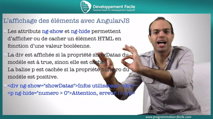 Comment afficher et masquer des éléments avec le Framework AngularJS