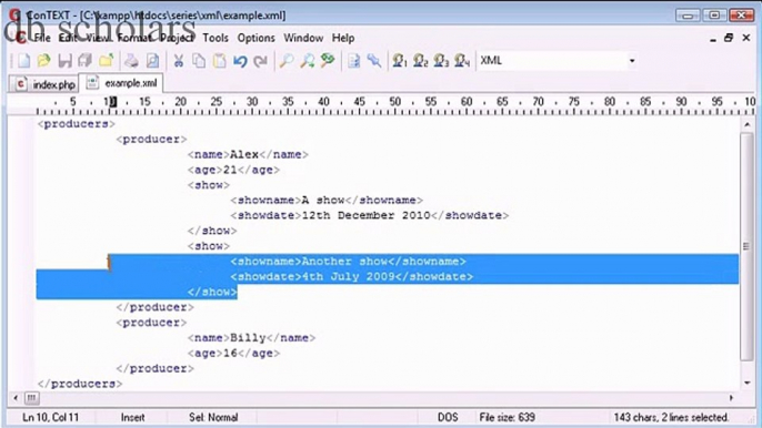 PHP Lecture (106) Reading a Simple XML File Part 2