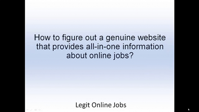 Legit Online Jobs - Thousands Of Legitimate Online Jobs Part Time and Full Time!