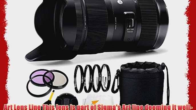 Sigma 210101 18-35mm F1.8 DC HSM Lens for Canon APS-C DSLRs (Black)   12 Piece Deluxe Accessory