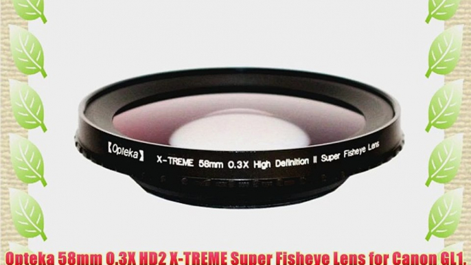 Opteka 58mm 0.3X HD2 X-TREME Super Fisheye Lens for Canon GL1 GL2 VIXIA HF G10 S10 S100 S11