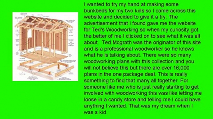 Teds woodworking review- honest review of the Ted's wood project plans