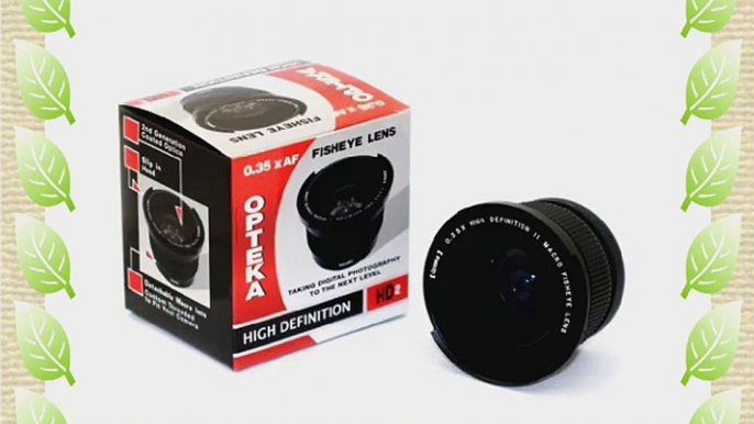 Opteka .35x HD2 Super Wide Angle Panoramic Macro Fisheye Lens for Canon GL2 GL1 MiniDV Digital