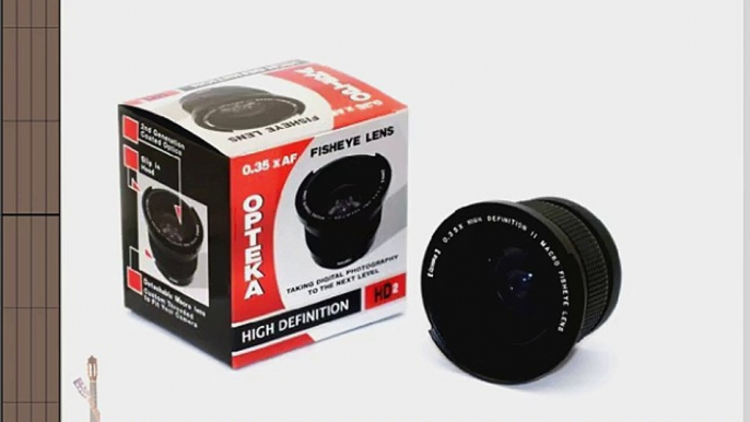 Opteka .35x HD2 Super Wide Angle Panoramic Macro Fisheye Lens for Canon EOS Rebel K2 T2 Ti