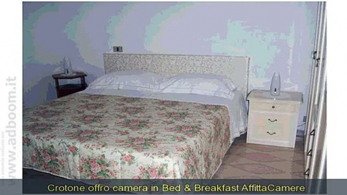 CROTONE, MELISSA   CAMERA IN BED & BREAKFAST  AFFITTACAMERE MARIADA PREZZO PER PERSONA