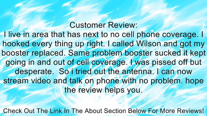 Wilson Electronics 301103 Tri Band (800/1900 MHz) Magnet Mount Antenna with FME Female Connector and 10-Foot RG174 Coax Cable Review