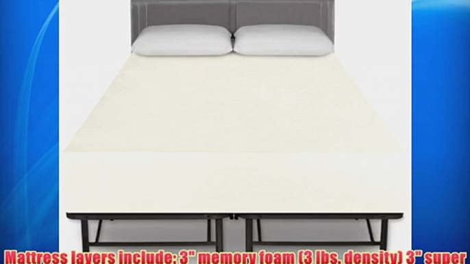 Sleep Master 12-Inch Pressure Relief Memory Foam Mattress and Platform Metal Bed Frame/Mattress