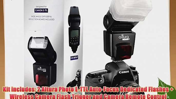 Altura Photo E-TTL Auto-Focus Dedicated Flash Kit Studio Set (AP-C1001) for Canon DSLR Cameras