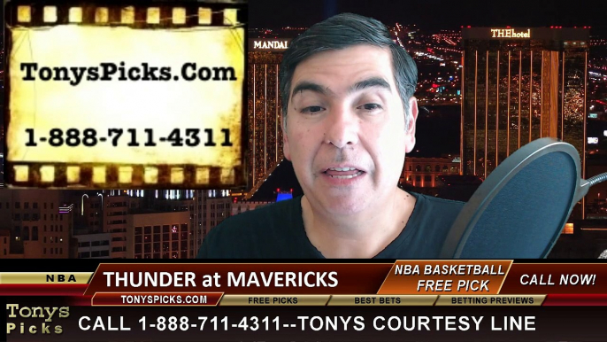 Dallas Mavericks vs. Oklahoma City Thunder Free Pick Prediction NBA Pro Basketball Odds Preview 3-16-2015