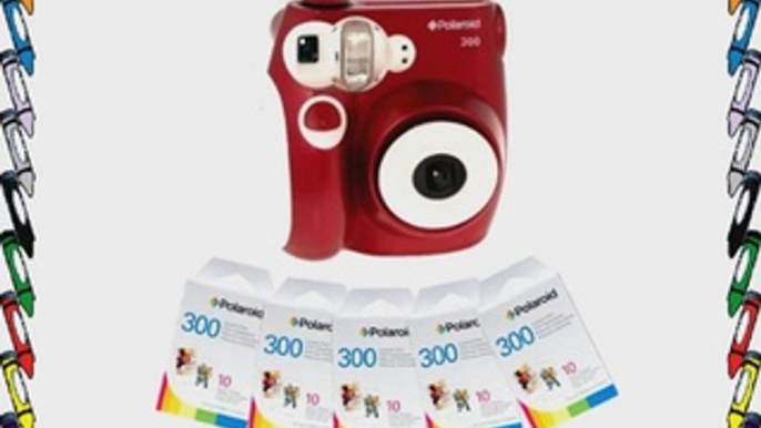 Polaroid PIC-300 Instant Camera in Red   Accessory Kit