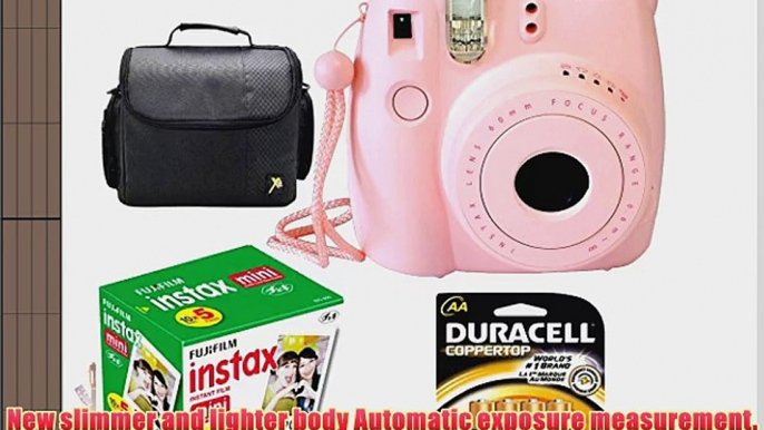 Fujifilm Instax Mini 8 Instant Film Camera (Pink) With Fujifilm Instax Mini 5 Pack Instant