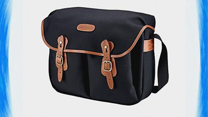 Billingham Hadley Large SLR Camera System Shoulder Bag Black Canvas with Tan Leather Trim and